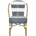 thumbnail image 3 of Safavieh Sarita Outdoor Striped Side Chair, Set of 2 - Navy/White, 3 of 9