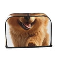 thumbnail image 2 of Yiaed Happy Fluffy Running Dog Print Two Slice Bread Machine Cover, Universal Size Kitchen Appliance Cover for Bread Machine,Bread Machine Cover, 2 of 7