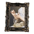 thumbnail image 1 of Marco de fotos de resina de 5 x 7 pulgadas con relieve para escritorio y pared, soporte para fotos antiguo Negro, 1 of 9