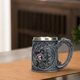 thumbnail image 4 of Nmdmisc Medieval Viking Dragon Beer Mug,Stainless Steel Drinking Beer Mug Coffee Cup,Viking Gifts for Men D&D Mug and Norse Medieval Decor (Gray), 4 of 7