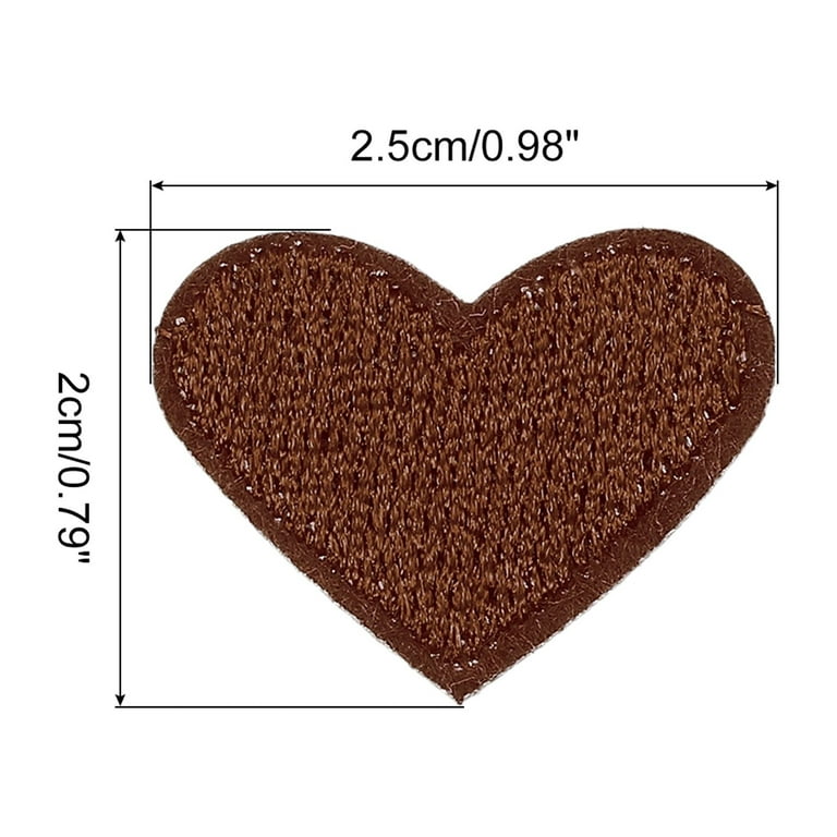 Heart Shaped Iron on Patches Orange Embroidered Sew on Love Applique  Patches 33 Pack