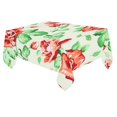 thumbnail image 1 of BSDHOME Red Roses Vintage Floral Cotton Linen Tablecloth 60x84 inches Tablecover Desk Table Cloth For Dining Room, Tea Table, Picnics, Parties, 1 of 4