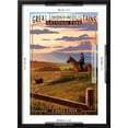 thumbnail image 5 of Art.com Cades Cove and Horse - Great Smoky Mountains National Park, TN Art Print by Lantern Press, Black Frame Wall Art, 17" x 23", 5 of 5