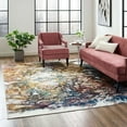 thumbnail image 4 of Modern Contemporary Urban Living Lounge Room Area Rug Runner Floor Carpet, Moroccan Distressed Vintage Style, Fabric, Multi Colorful, 4 of 8