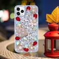 thumbnail image 5 of Diamond Case Compatible with Apple iPhone 11 Pro 5.8 Inch Case for Girls Fashion Luxury Bling Bling Diamond Rhinestone Gemstone 3D Perfume Bottle and Flower Gemstone Soft TPU Back case, 5 of 14