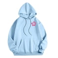 thumbnail image 4 of Chandails en Molleton pour Femmes, Femmes Imprimé Lettre Manches Longues Automne et Hiver Chandail Ample Mode Chandails à Capuchon Tops, 4 of 6