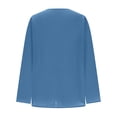 thumbnail image 5 of Patlollav New 2024 Womens Summer Long Sleeve Zip Casual Tunic V-Neck Rollable Blouse Tops, 5 of 6
