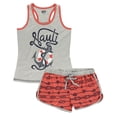 thumbnail image 3 of LazyOne Matching Pajamas for Women, Cute Pajama Shorts and Tank Top Set (Nauti, Large), 3 of 7
