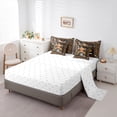 thumbnail image 5 of Homewish Teens Farmhouse Highland Cow Bedding Comforter Set 7-Piece,Cattle Print King Bedding Sets,Western Horseshoe Sunflower Ultra Soft Bed Sheets,Breathable Home Decor,Reversible, 5 of 8