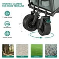 thumbnail image 3 of QISHENSHUI Sturdy Collapsible Folding Camping Wagon Perfect for Beach Getaways Garden Tasks Park Events and Hassle-Free Utility Picnic Use in Outdoor Environments, Grey, 3 of 7