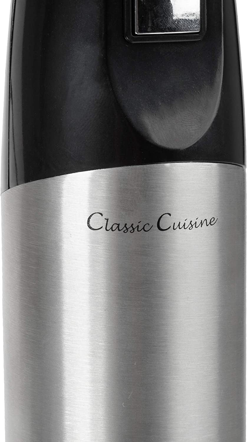 6-Speed Immersion Blender - 4-in-1 Hand Mixer with Whisk, Food Processor Cup, and 32oz Beaker for Soup, Smoothies, and  by  (Black)