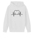 thumbnail image 2 of Eltusu Boys Valentines Hoodies, Long Sleeve Relaxed Fit Heart Graphic Spring Fall Pullover Sweatshirts White Size 9-10 T, 2 of 3