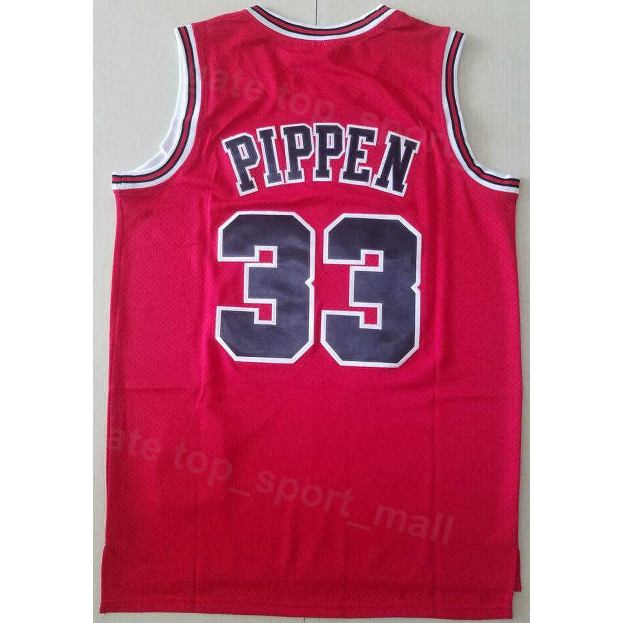 NBA_ Men Mitchell And Ness Basketball Michael Retro Jersey 23 Scottie Pippen  33 Dennis Rodman 91 Vintage Stripe Black Red W''nba''jerseys 