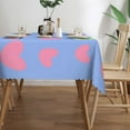 thumbnail image 3 of YFYANG Rectangular Polyester Table Cloth Pink Heart Pattern Table Cover for Indoor Outdoor Kitchen Restaurant Table Decoration Tablecloths，54" X 72", 3 of 9