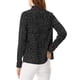 thumbnail image 3 of CAMISAS DE BOTONES DE MANGA LARGA CON PIPING IMPRESAS PARA MUJERES CHIC INSPIRADORAS XS NEGRAS, 3 of 7
