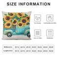 thumbnail image 5 of JRXY Blue Pickup Truck Yellow Sunflowers Summer Fall Autumn Home Sofa Chair Bed Decoration Lumbar Pillowcase Decorative Throw Pillow Cover Case 24x24in, 5 of 5