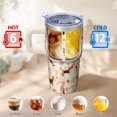 thumbnail image 6 of 20OZ Insulated Dog Birthday Tumbler with Handle Straw and Lid Paw Print Coffee Cup for Women Friends Great Holiday Presents Fits Most Car Cup Holders, 6 of 6
