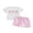 Pink, variant on BemeyourBBs Toddler Baby Girls Birthday Outfit 1st 2cd 3rd Years Old Birthday Clothes Short Sleeve Cake Embroidery T Shirt Tops with Plaid Shorts Set 2Pcs Toddler Girl Summer Outfit