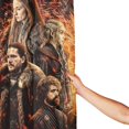thumbnail image 4 of Cortina de ducha Jon Snow, impermeable, de poliéster, lavable, decorativa, con 12 ganchos, 182,88 x 182,88 cm, de hierro, 4 of 8