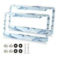 thumbnail image 2 of 2-Pack Aluminum License Plate Frame with 2 Holes for GM License Plate Cover with Free Screws Sharks, 2 of 8