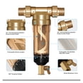 thumbnail image 4 of Pre-Filter Whole House Rotary Precipitation Water Filter Central Pre-Filter Purification System Backwash Stainless, 4 of 5
