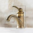 thumbnail image 3 of Grifo de baño Retro Antiguo YONGSHENG Lavabo Europeo Mezclador Acabado en Bronce, 3 of 4