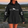 thumbnail image 2 of Hoodies For Women Heartbeat Horse Print Hoodie Cute Western Horses Pullover Fall Long Sleeve Sports Tops Soft Cozy Fabric For Horse Lovers 3Xl Womens Hoodies, 2 of 4