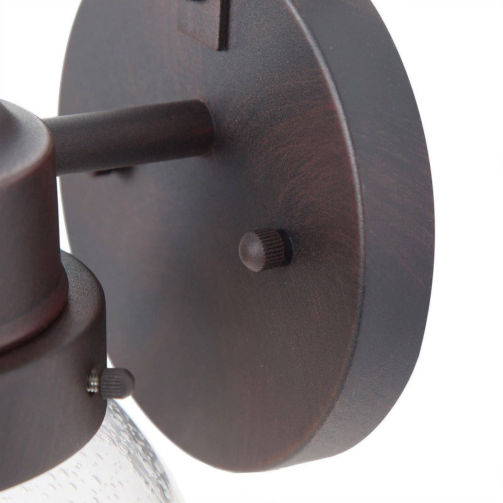 LNC Zalan 2-Pack 11-in H Rustic Bronze Seeded Glass Outdoor Wall Light
