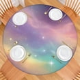 thumbnail image 2 of Colorful Tie Dye Nebula Pattern Round Fitted Tablecloth with Elastic Edge,Dining Table Cover Waterproof,Outdoor Round Tablecloth for Camping,Dining,Indoor and Outdoor, 2 of 7