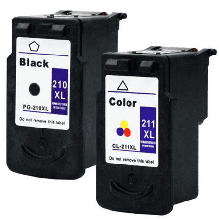 2 Pack Canon PG 210XL CL 211XL Ink Cartridge Black Color Combo
