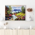 thumbnail image 3 of Hilo Algodón Egipcio Bordado 14CT 2 Hebras Impresión 55*45 Cm Kit Serie Paisaje Punto Cruz Tren Forestal 57 Colores Likrtyny, 3 of 9