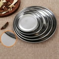 thumbnail image 5 of Clearance!!Metal Storage Tray Round Stainless Steel Tray Snack Fruit Cosmetics Jewelry Storage Organizer European Style Dinner Plates Gold Dining Plate, 5 of 7