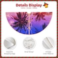thumbnail image 4 of Daiia Palm Trees at Sunset Drawing Merry Christmas Tree Skirt , Xmas Large Lace-up Tree Skirt, Santa Snowflakes Rustic Home Decorations New Year Party Farmhouse Decor-36", 4 of 7