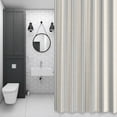 thumbnail image 4 of Modern Blue 48x72 Inches Waterproof Shower Curtain, Lines Linen Texture Bath Curtain Set with 12 Hooks Washable Shower Curtains for Bathroom Bathtub Decor, 4 of 6