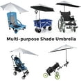 thumbnail image 6 of UPF 50+ Adjustable Beach Umbrella XL with Universal Clamp for Chair Stroller Wheelchair Golf Cart Bleacher Patio, 6 of 14