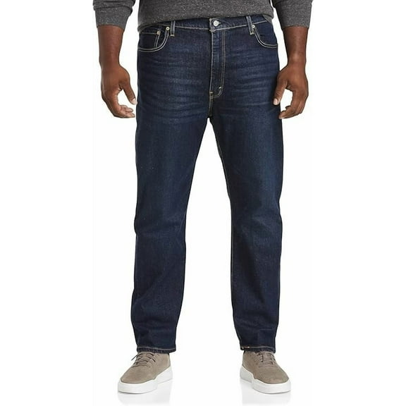 Levi's Men's 502 Taper Fit Jeans, Clean Run-Dark Indigo, 50W x 29L