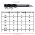 thumbnail image 2 of Mr Drill 7-Piece Nitrided Spiral Flute Tap Set, HSS 6542 Material, M3-M12 Sizes, Lightweight 0.11kg Design, Efficient Chip Removal for Precise Threading Tasks, Durable Industrial-Grade Thread Cutting, 2 of 2