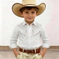 thumbnail image 2 of JAJAHO Boys Cowboy Hippie Shirts Long Sleeve Button Down Collared Casual Floral Printed Shirts For Kids 4-13Y Trendy Tops, 2 of 4