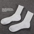 thumbnail image 4 of Calcetines ZhuJi de algodón puro blanco para hombre, calcetines de tubo medio alto para fútbol, ciclismo, desplazamientos, bádminton, baloncesto, deportivos e informales, 4 of 5