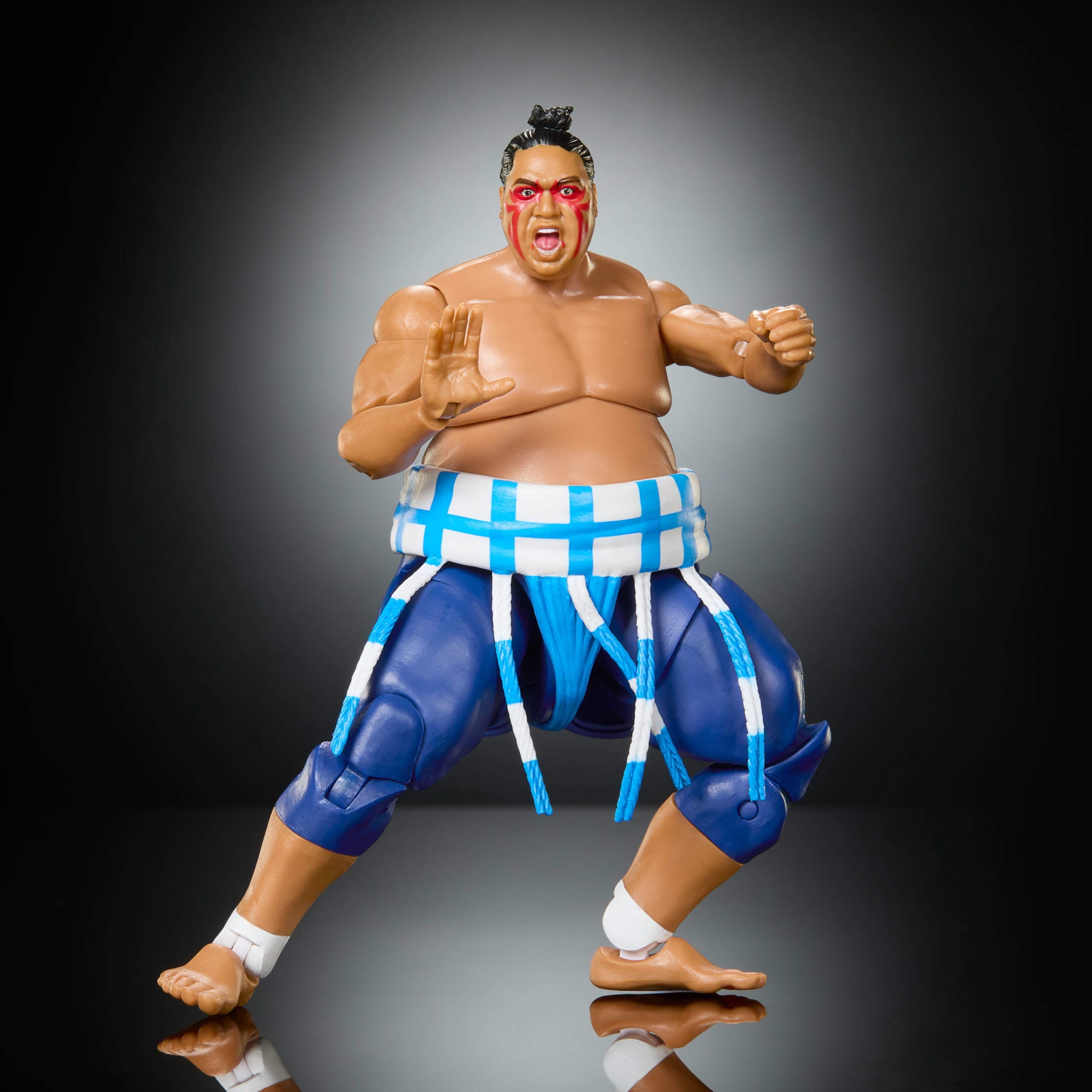 WWE x Street Fighter Yokozuna Action Figure & Accessories, 6-inch Collectible E Honda Mashup Set