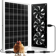 25W Solar Powered Exhaust Fan Kit with 3 Fans for Outdoor Use in Greenhouse, Chicken Coop, Shed, or Pet House - IP67 Waterproof and High Velocity 3500RPM