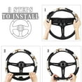 thumbnail image 6 of Pzuqiu Cow Print All Weather Car Mats Vehicle Steering Wheel Protector Full Set with Anti-Slip Pad Dust Proof Car Interior Accessories Easy to Install for SUV,Vans, Car Mats Full Set 5 Pcs, 6 of 6