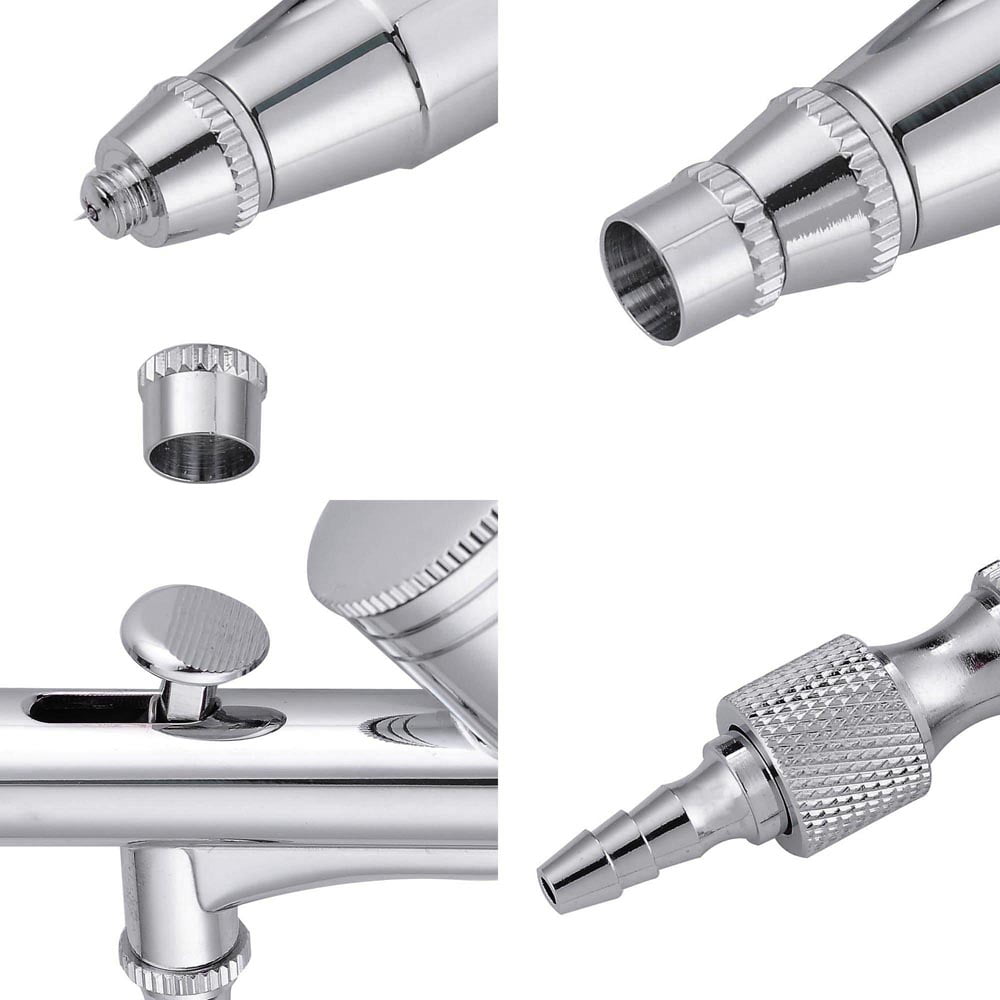 0.3mm Dual Action Airbrush Gun Kit Gravity Feed Spray Gun Tattoo Nail Art Makeup Cake Decorating Hobby