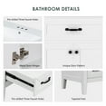 thumbnail image 2 of Soges 36" Bathroom Vanity with Sink Combo, Solid Wood Bathroom Makeup Cabinet with Door, Adjustable Shelf and 5 Drawers, Free Standing Single Basin Vanity Set, Durable & Easy to Clean, White, 2 of 10
