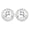 White Gold, variant on 1 to 6 Carat IGI CERTIFIED LAB GROWN Round Round Halo Diamond Earrings Value Collection Screw Back (D-E Color VS1-VS2 Clarity) 14K White Gold 1 Carat
