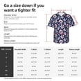 thumbnail image 5 of Pofeuu Daisy Flowers Print Hawaiian Shirt for Men Sleeves Casual Button Down Summer Beach Dress Shirts T-Shirts,Medium, 5 of 7