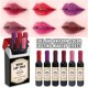 thumbnail image 4 of Tinte de labios de vino de 6 colores, lápiz labial mate, tinte de labios líquido, resistente al agua, brillo de labios de larga duración, líquido hidratante, botella de vino, lápiz labial,, 4 of 8