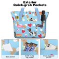 thumbnail image 2 of Tote Bag for Women - Colorful Funny Dachshund Shoulder Bag - Large Utility Work Duffle Bag with Zipper Handbag for Travel, Work, Sprots, 2 of 5