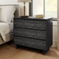 thumbnail image 3 of S-HOME 26.5" Modern Nightstand with Charging Station, 3 Drawers Wooden Bedroom End Table, 3 of 9