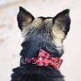 thumbnail image 3 of Collar de perro navideño ajustable con diseño de copo de nieve, color rojo, con pajarita en 4 tamaños, 3 of 5